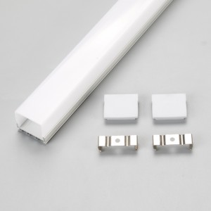 Sistema de canal de aluminio de perfil LED con tapa y tapas para instalaciones de tiras LED
