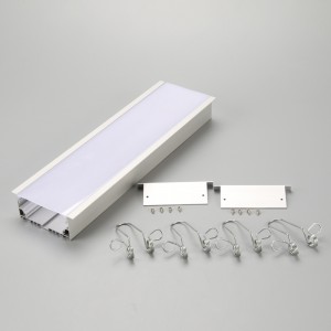 Perfil de aluminio empotrado LED de 0,5 m 1 m 2 m 3 m para aplicación de luz de tira LED