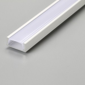 Perfil de luz LED de aluminio empotrado de 1M para tira de luz LED con longitud de cubierta personalizada