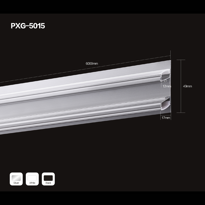 Dos lados que iluminan la cubierta de difusor pulida PC cuadrada al perfil de aluminio de luz lineal LED