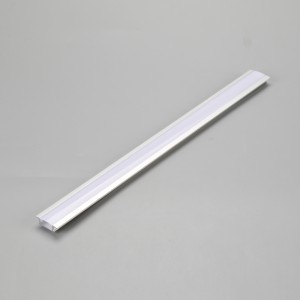 Perfil LED de extrusión de aluminio para carcasa de luz lineal empotrada con difusor lechoso / helado