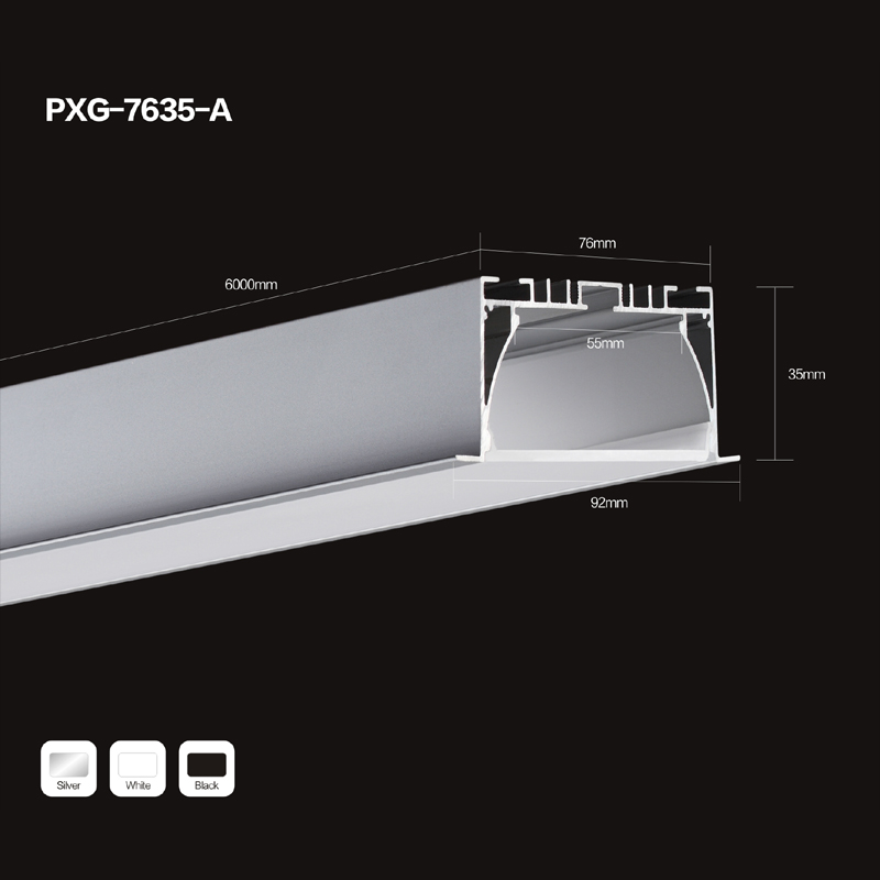 Perfil de aluminio led para PC difusor / forma plana