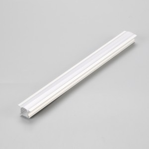 Carcasa de luz lineal LED empotrada con perfil de aluminio anodizado y cubierta de PC lechosa