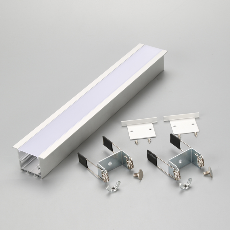 Perfil de luz de tira LED empotrable extrusión de aluminio 5050 2835