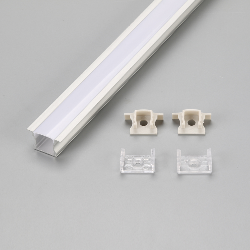 Caja de aluminio para perfil de canal de tiras de luces LED.